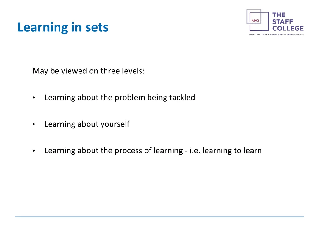 learning in sets