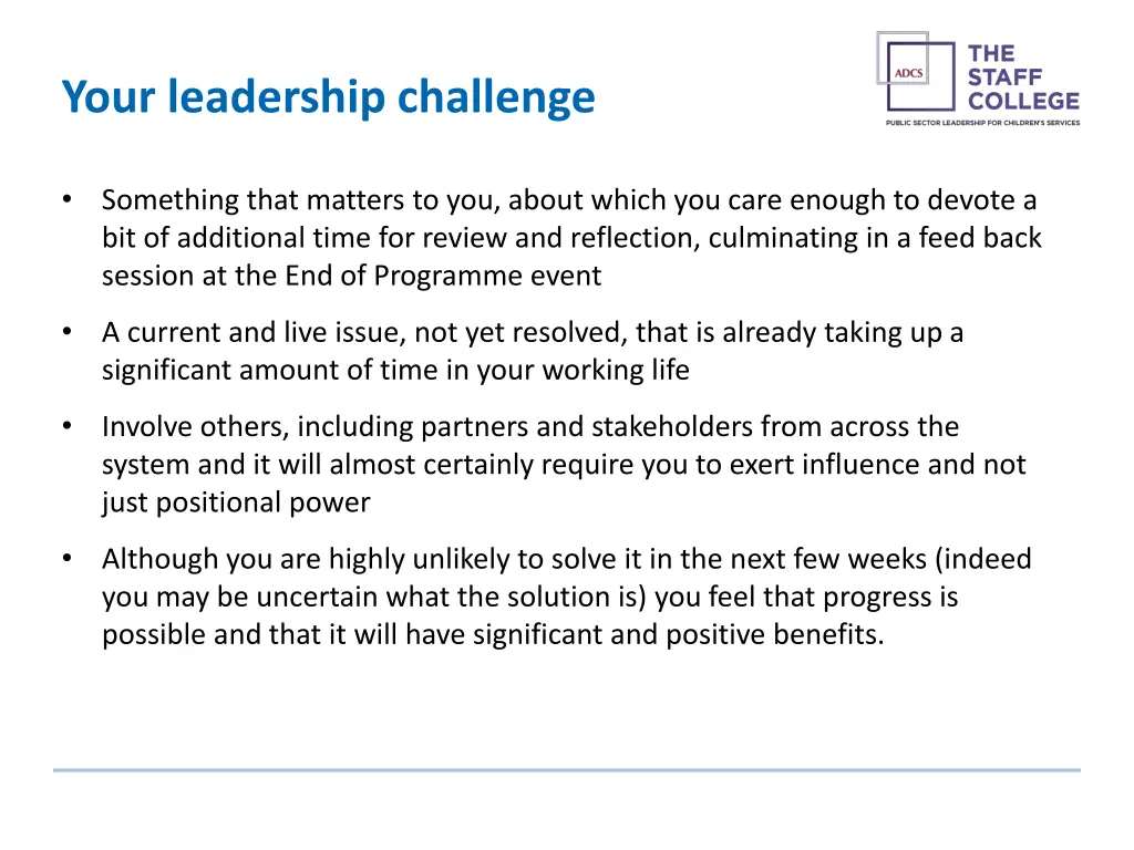 your leadership challenge