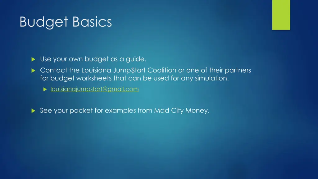 budget basics