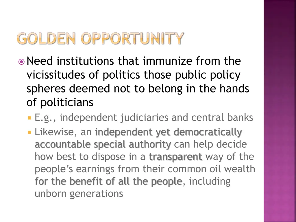 golden opportunity 1