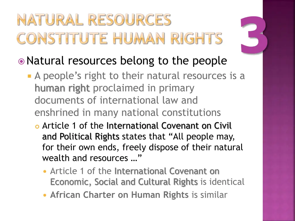 natural resources constitute human rights