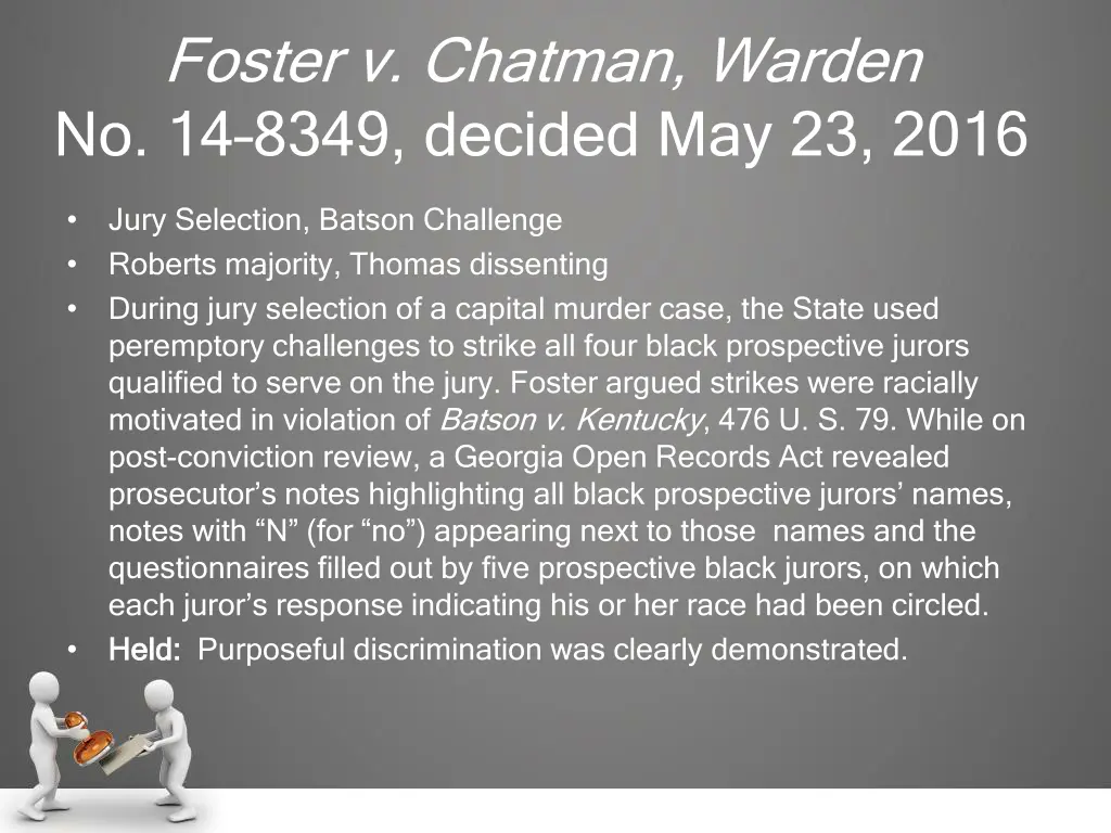 foster v chatman warden no 14 8349 decided