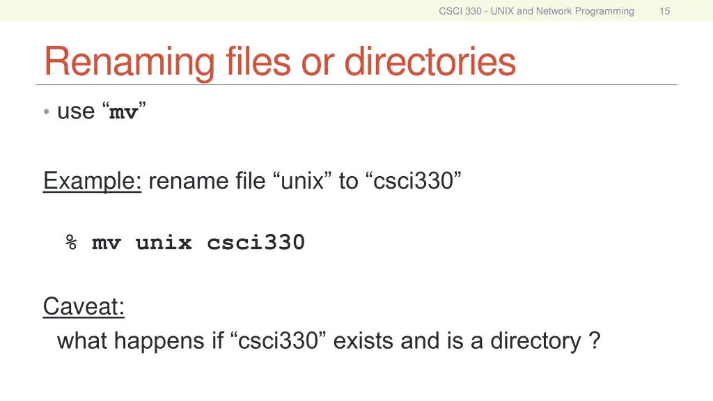 csci 330 unix and network programming 14