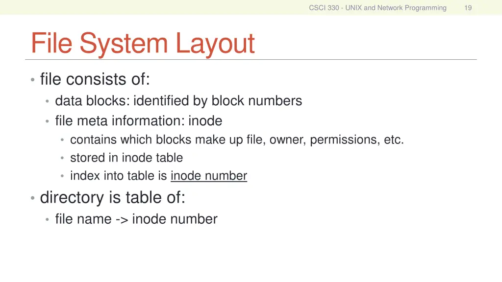 csci 330 unix and network programming 18