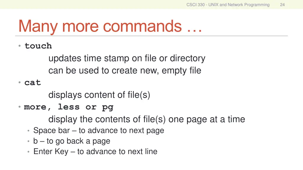 csci 330 unix and network programming 23