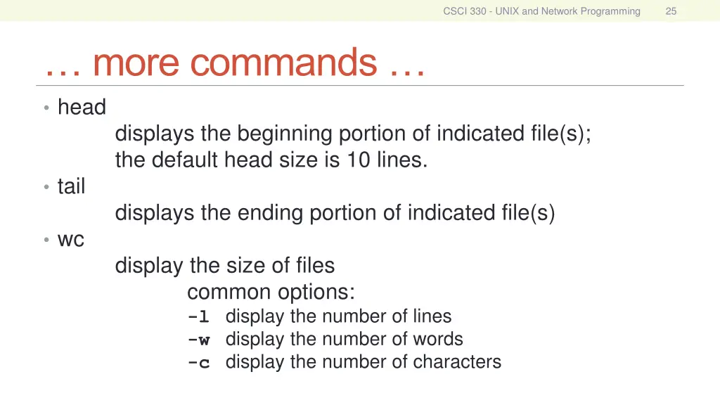 csci 330 unix and network programming 24