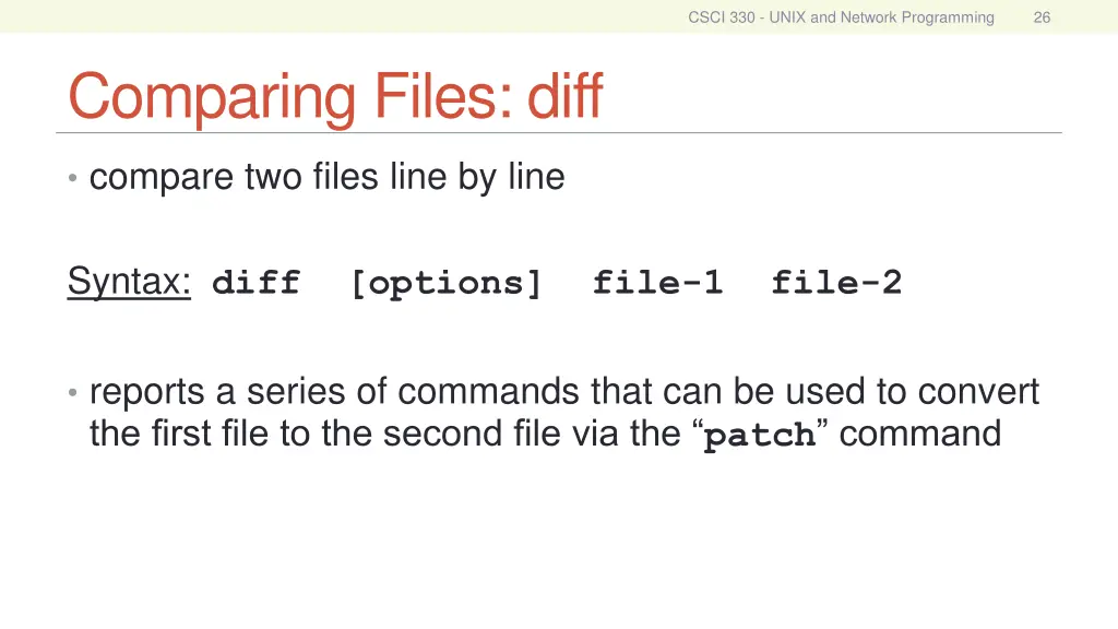 csci 330 unix and network programming 25