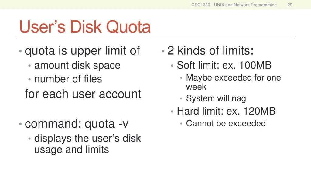 csci 330 unix and network programming 28