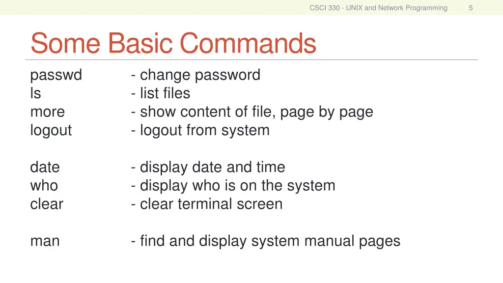 csci 330 unix and network programming 4