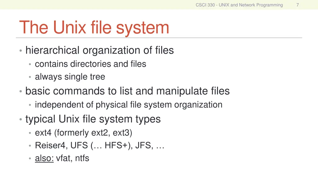 csci 330 unix and network programming 6