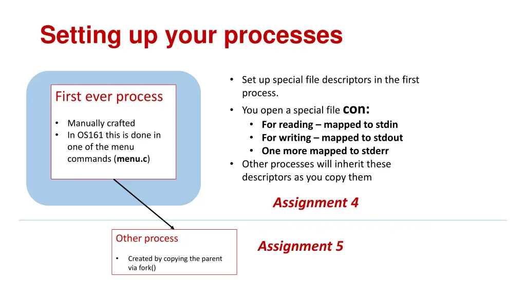 setting up your processes