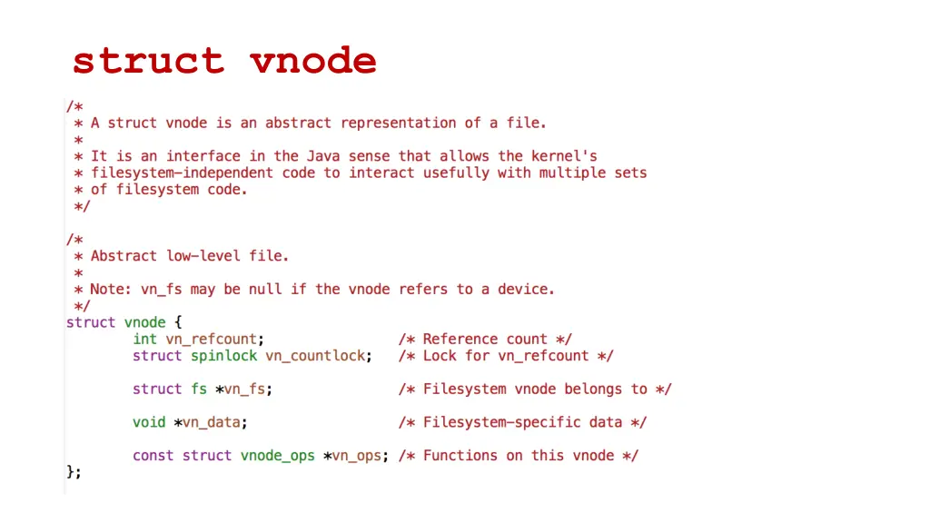 struct vnode