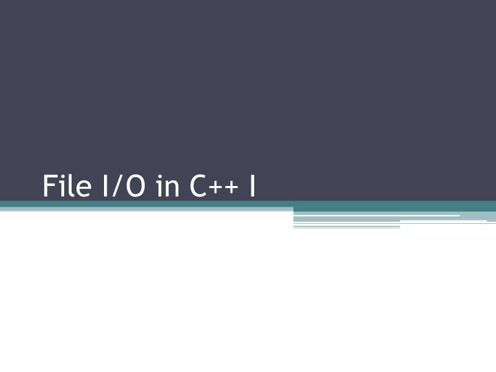 file i o in c i