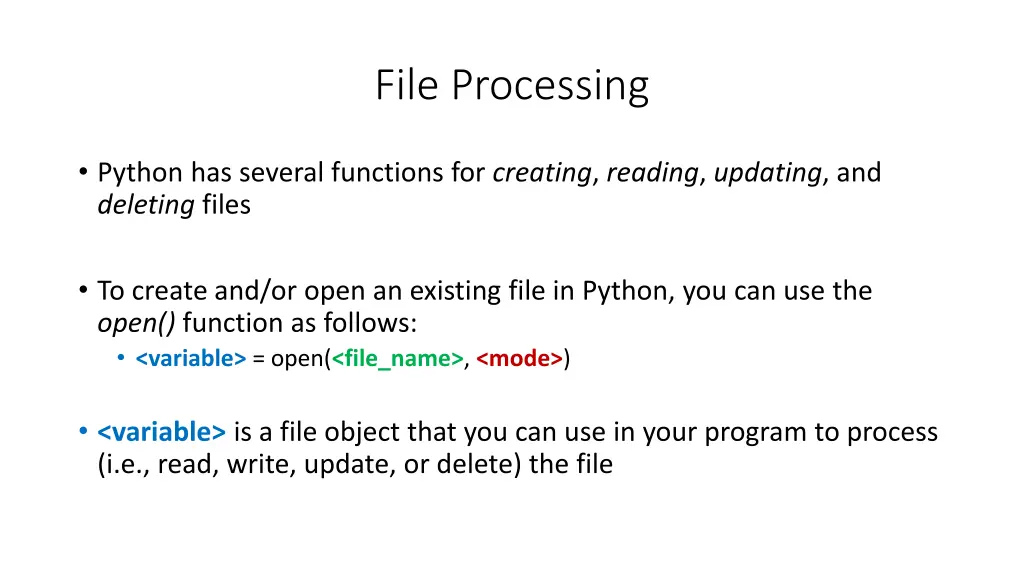 file processing