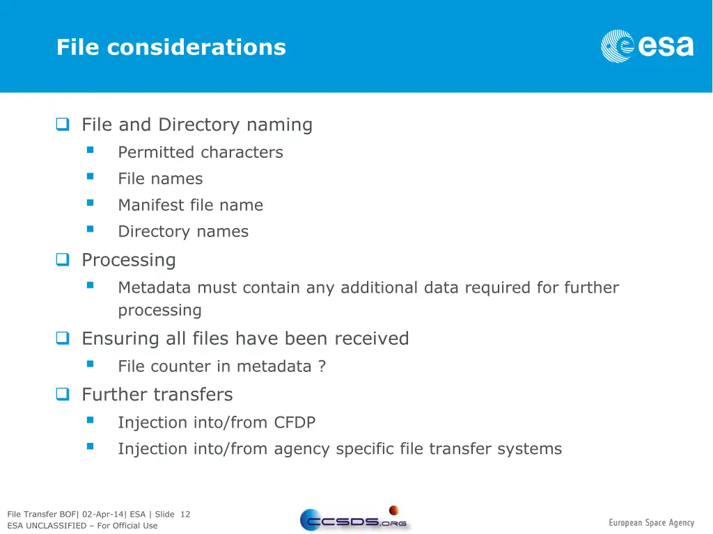 file considerations