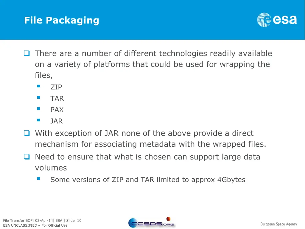 file packaging