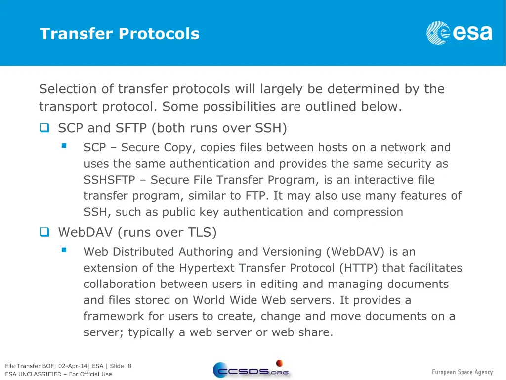 transfer protocols