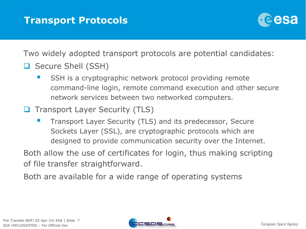 transport protocols