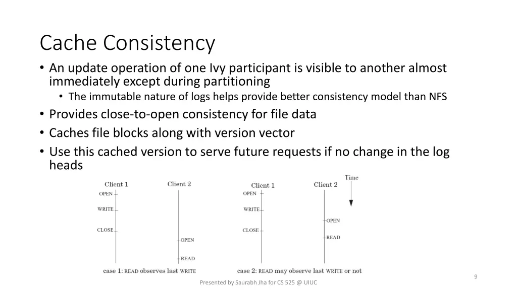 cache consistency an update operation