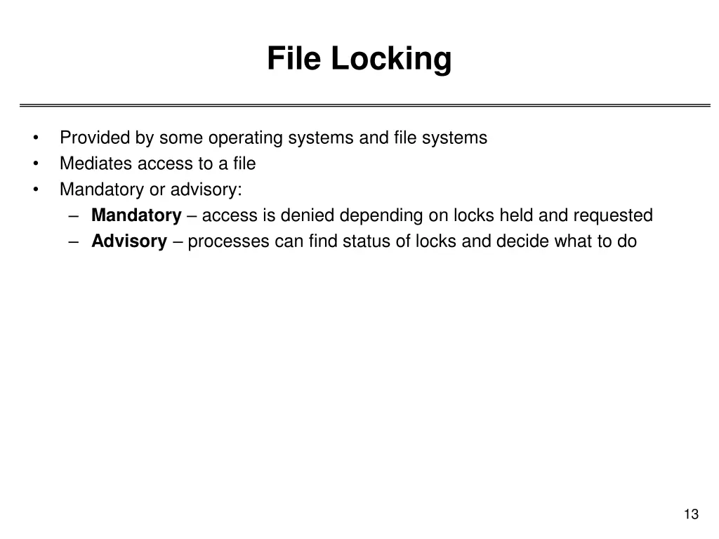 file locking