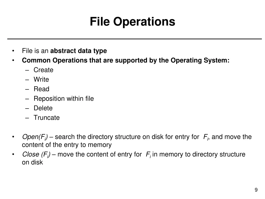 file operations