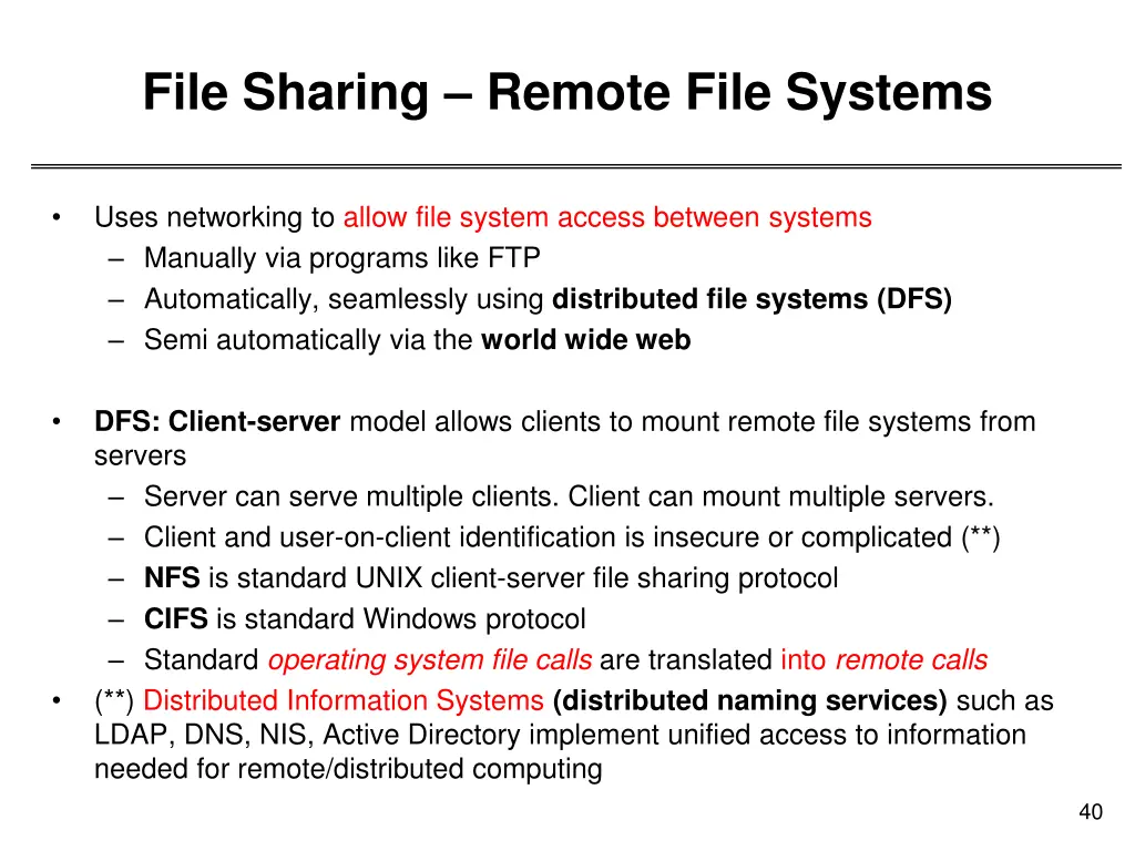 file sharing remote file systems