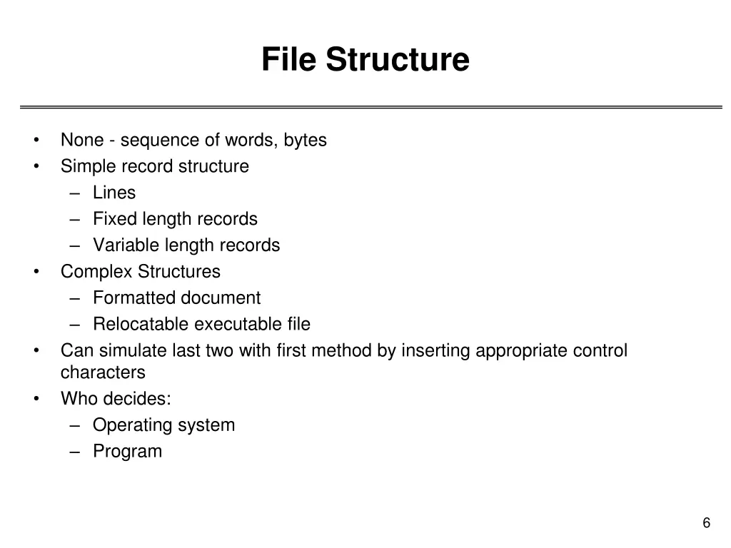 file structure