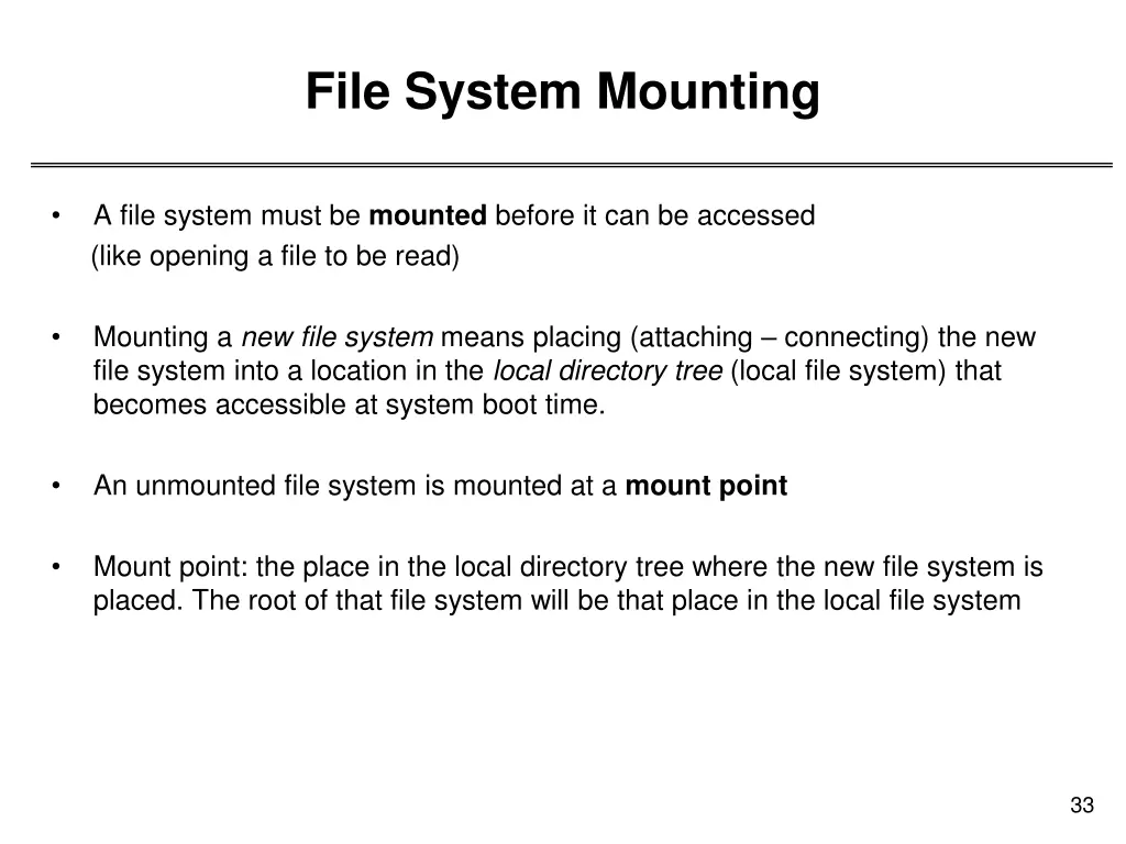 file system mounting