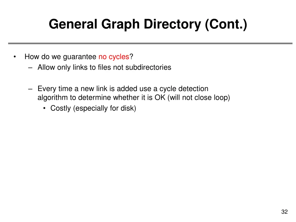 general graph directory cont