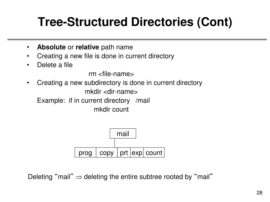 tree structured directories cont 1