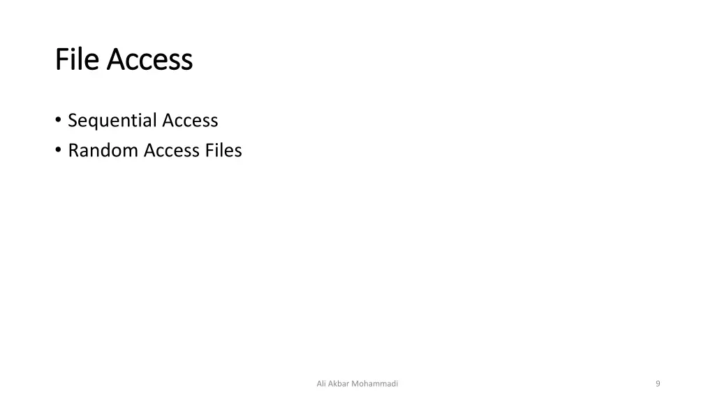 file access file access