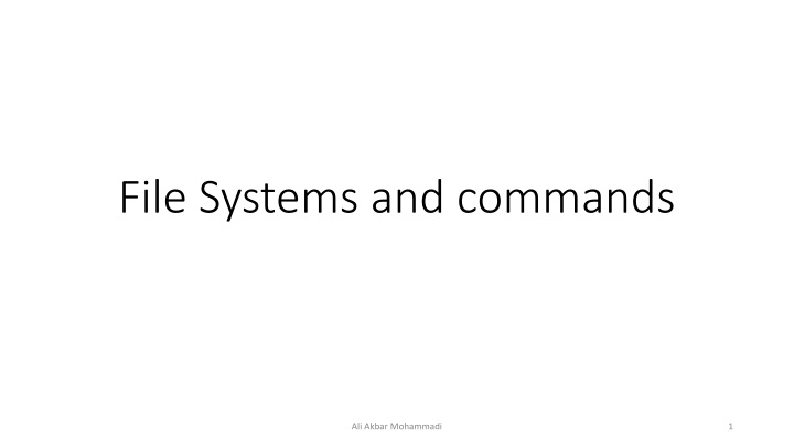 file systems and commands