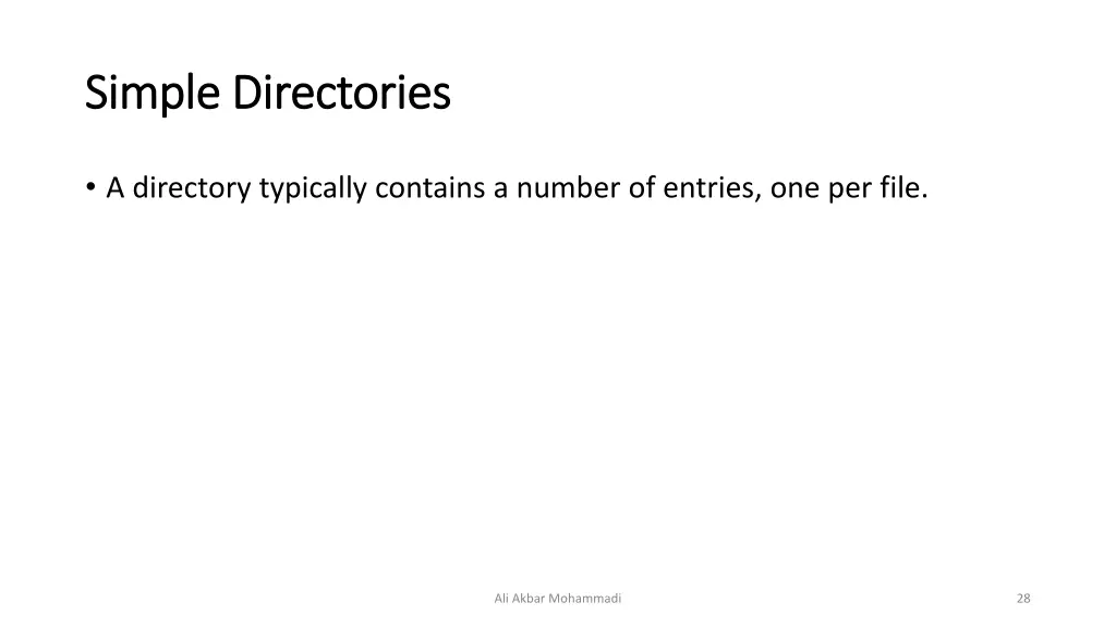 simple directories simple directories