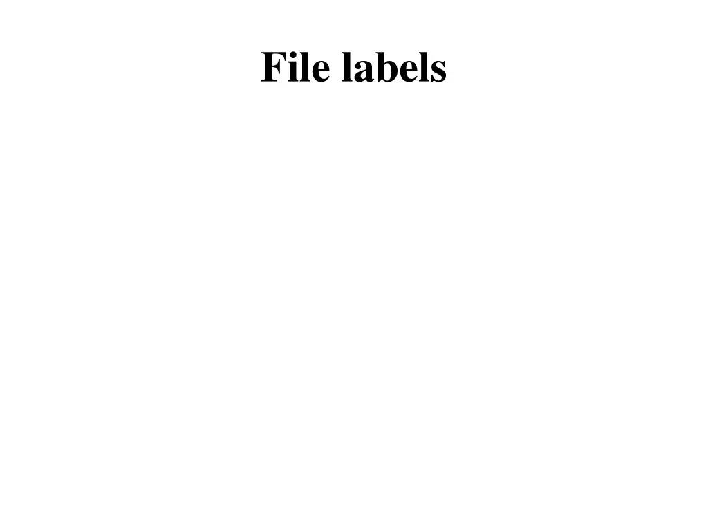 file labels