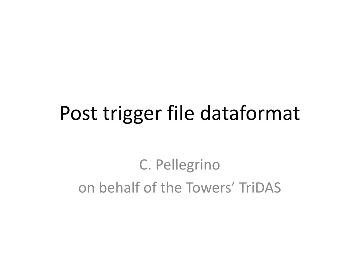 post trigger file dataformat