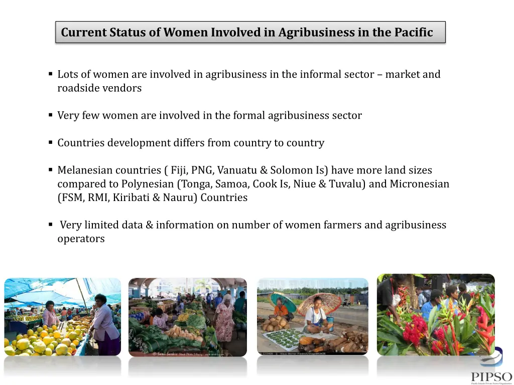 current status of women involved in agribusiness