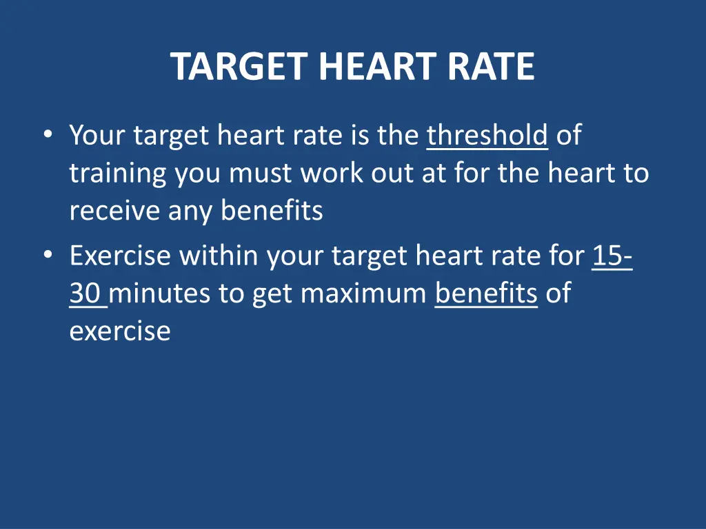 target heart rate