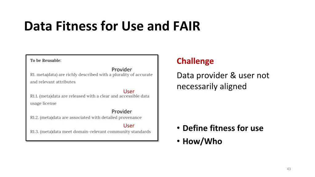 data fitness for use and fair