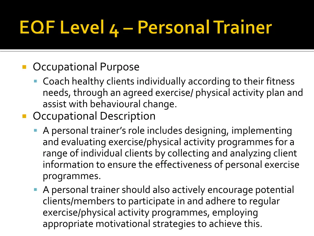 occupational purpose coach healthy clients