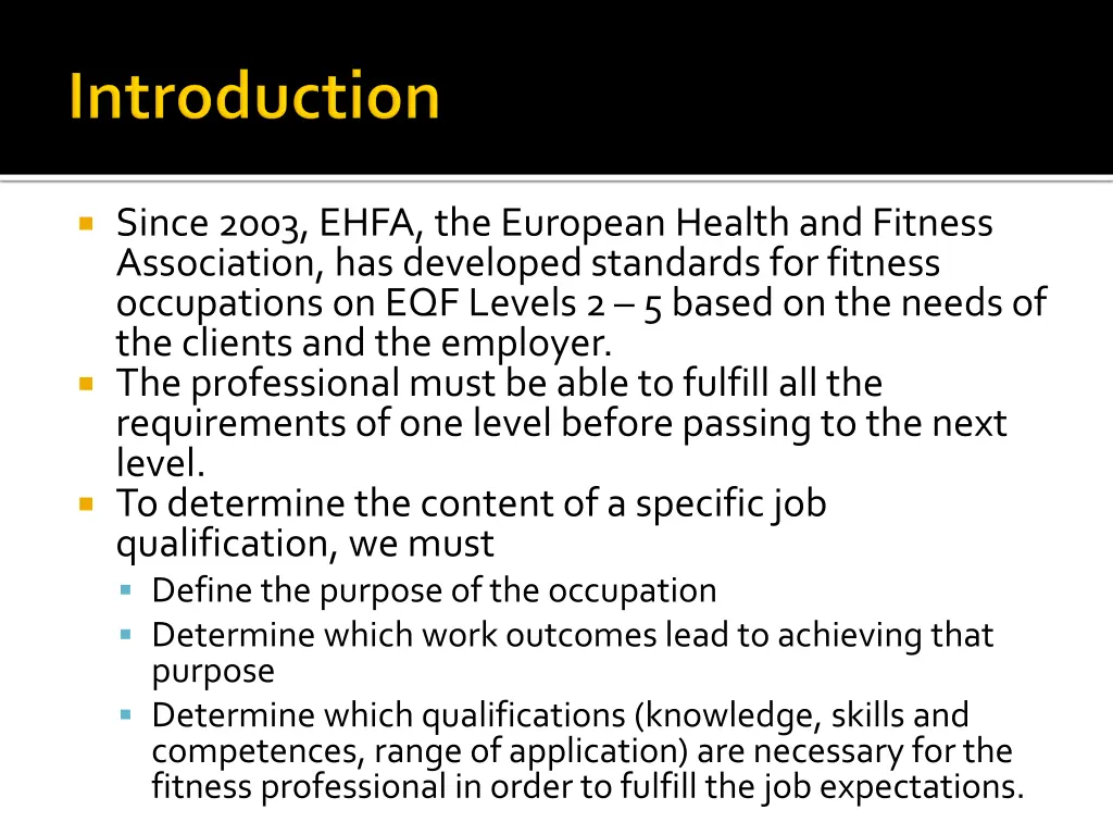 since 2003 ehfa the european health and fitness