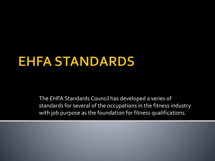 the ehfa standards council has developed a series