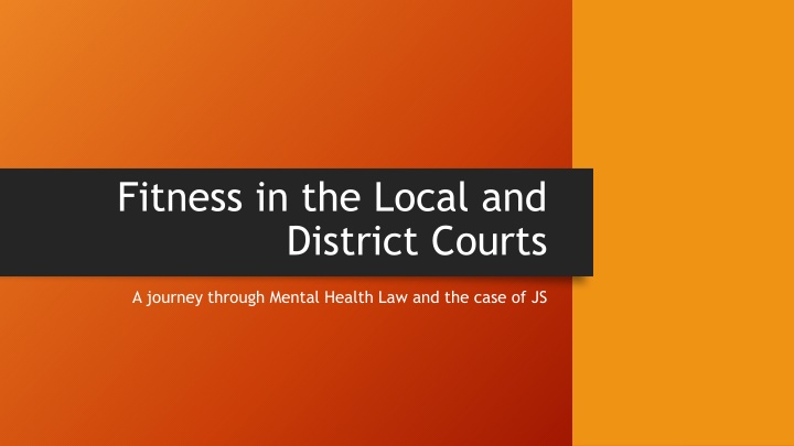 fitness in the local and district courts