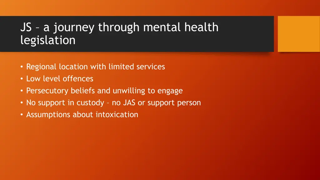 js a journey through mental health legislation