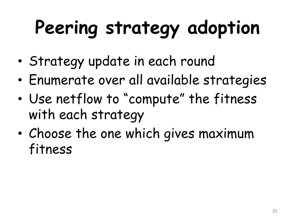 peering strategy adoption