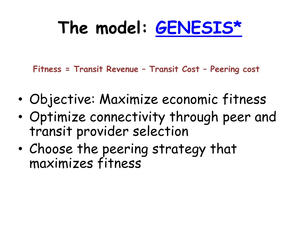 the model genesis 1