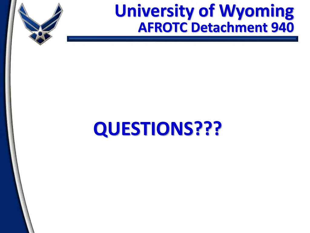 university of wyoming afrotc detachment 940