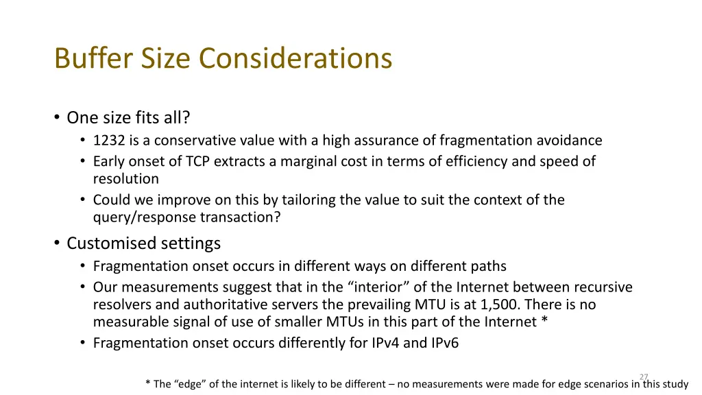 buffer size considerations