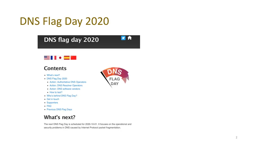 dns flag day 2020