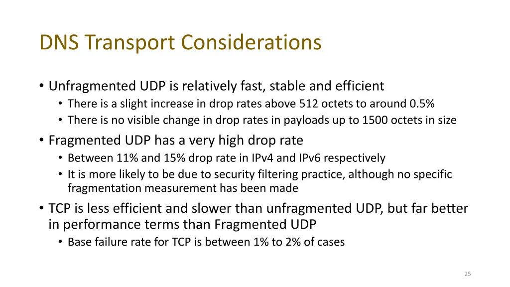 dns transport considerations