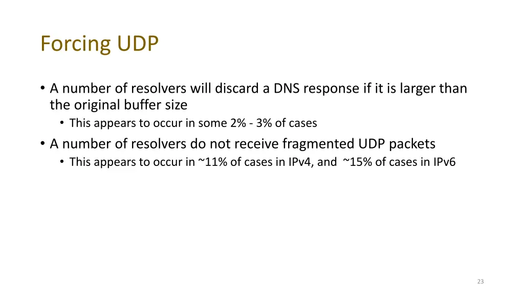 forcing udp 1